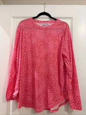 Discount Divas Bright Pink Polka Dot Long Sleeve Tee